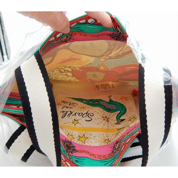 Brighton Sparkle And Shine Tote Bag Canvas Tom Clancy Design Love Shopping NWT - Picture 6 of 14